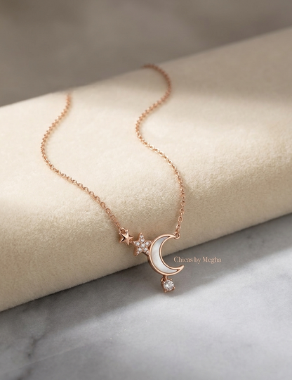 Celestial Moon & Star Necklace