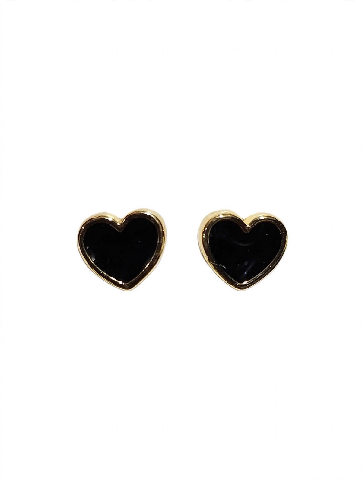 Mini Enamel Heart Stud Earrings
