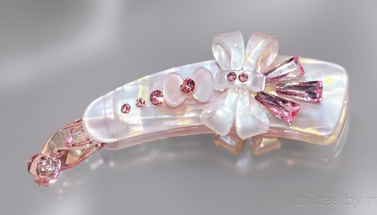 The Crystal Bow Banana Clip