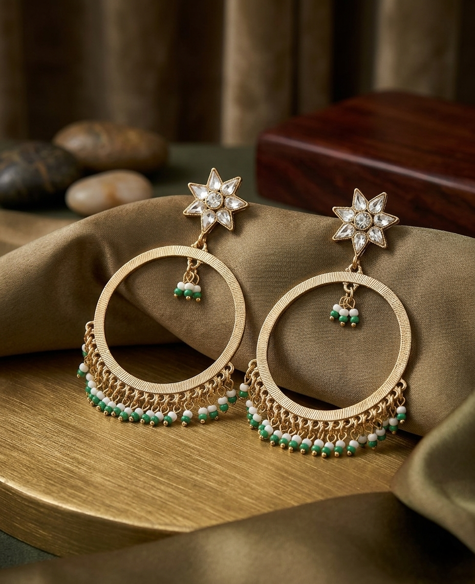 Celestial Starburst Hoop Earrings