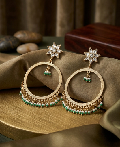 Celestial Starburst Hoop Earrings