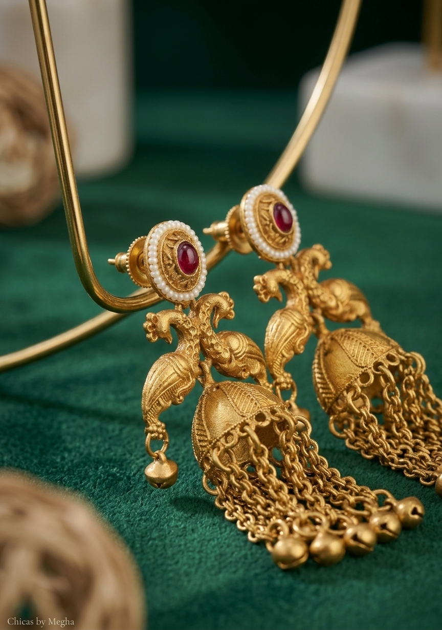 The Rajasi Cascade Jhumkas