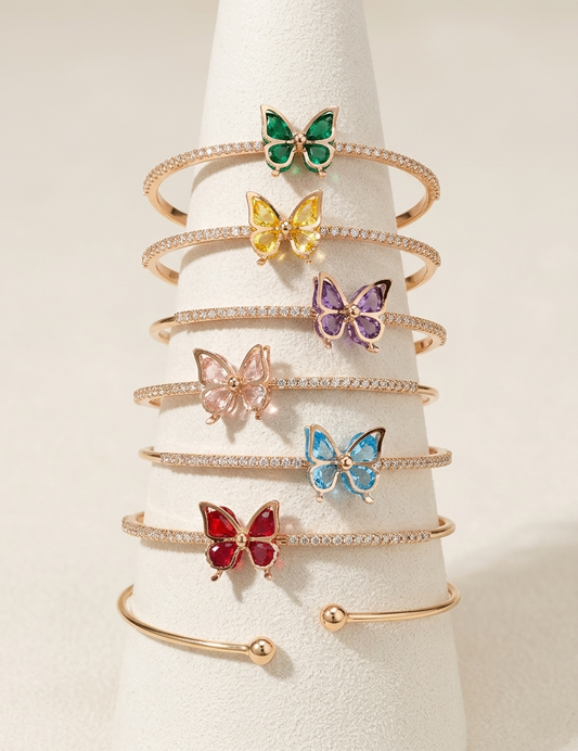 Dainty Butterfly Cuff Bracelet (Small size)