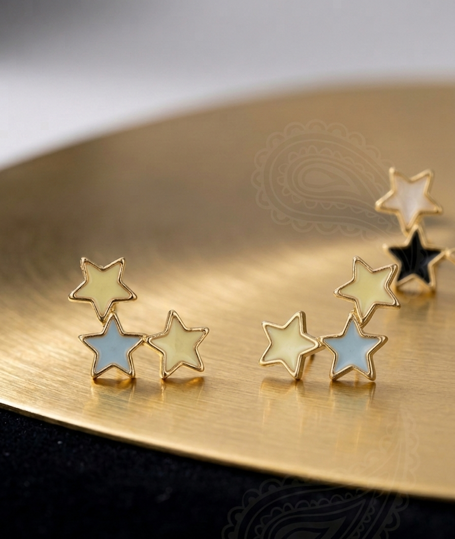 Celestial Trio Stud Earrings