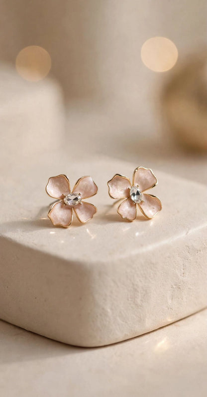 Meadow Blossom Enamel Stud Earrings