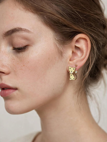 Mimi Kitty Stud Earrings