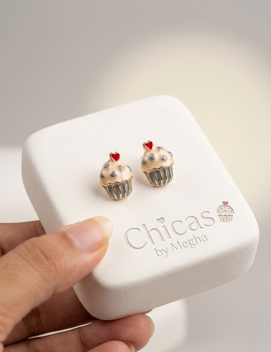 Sweet Indulgence Cupcake Studs