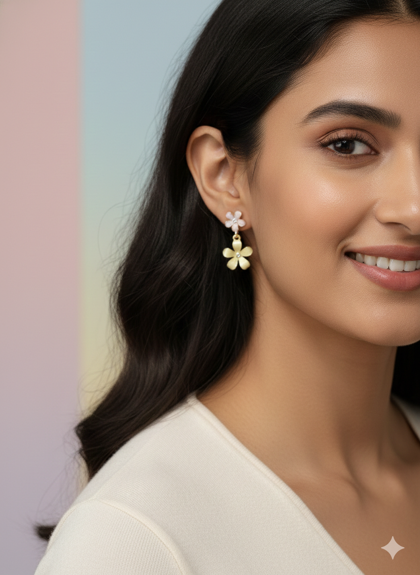 Enamel Floral Bloom Drops
