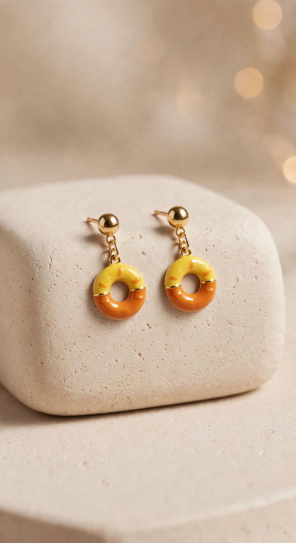 Cute Donut Drop Earrings