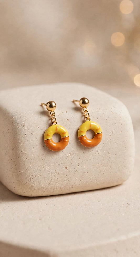 Cute Donut Drop Earrings