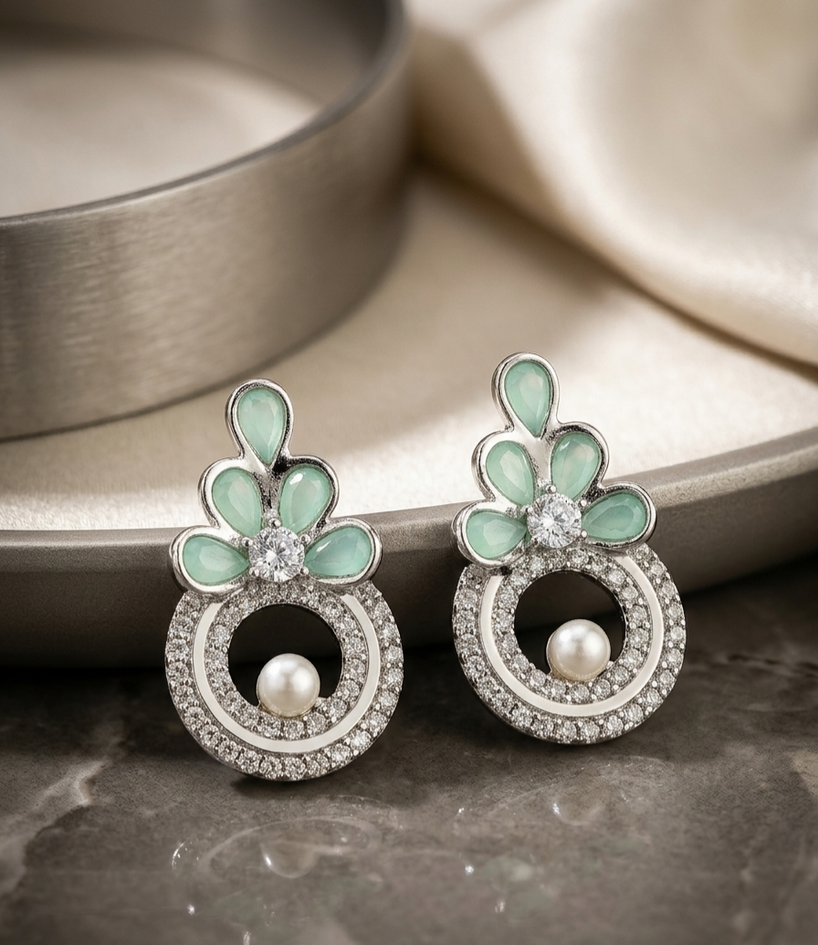 Regal Pearl Hoop Drops