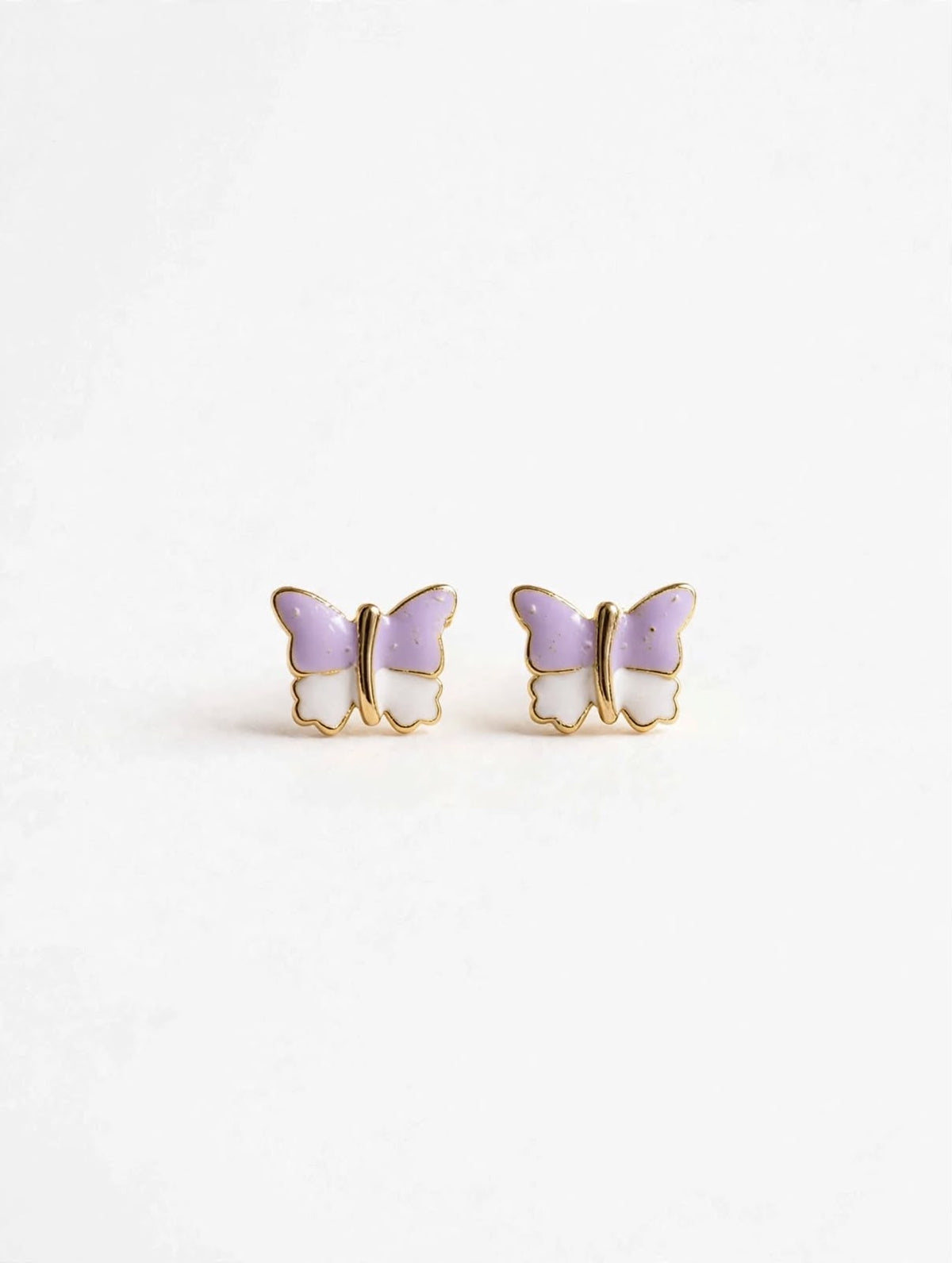 Cute Butterfly Enamel Stud Earrings