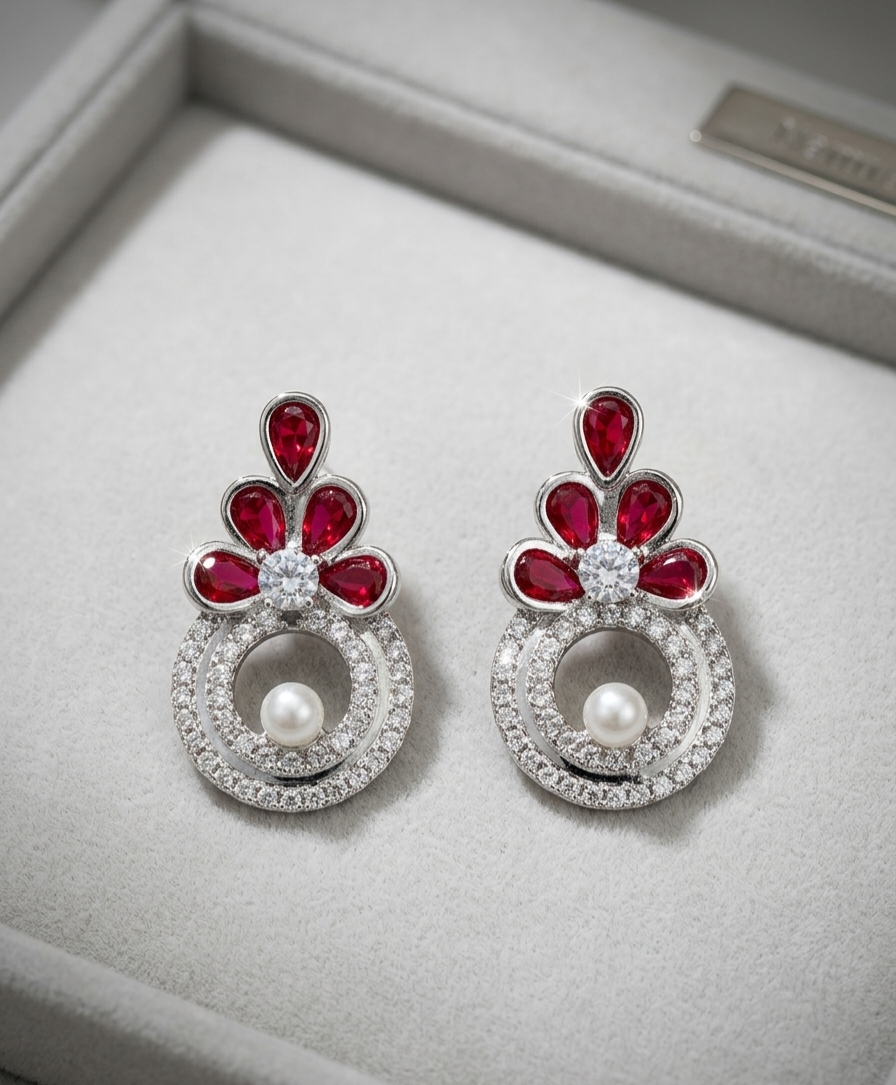 Regal Pearl Hoop Drops
