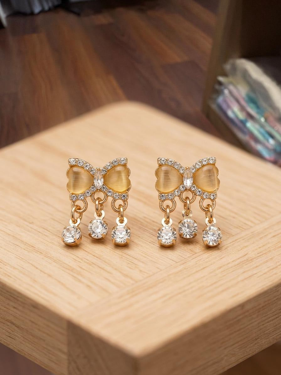 Coquette Bow Dangle Studs