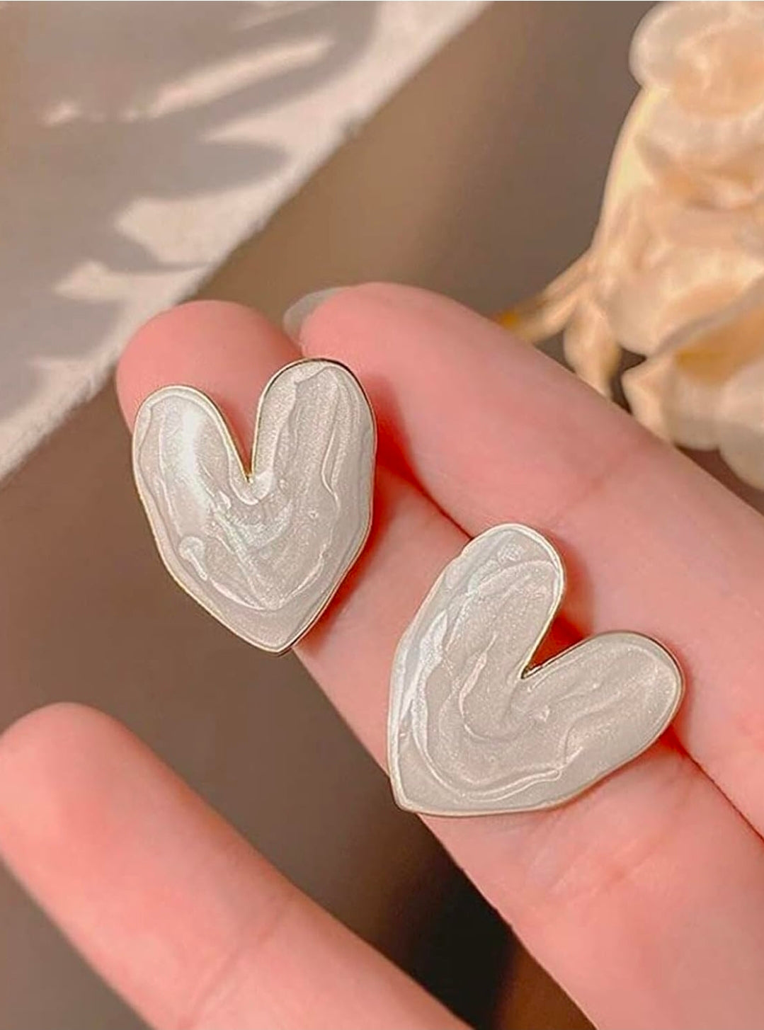 Marble Enamel Hearts