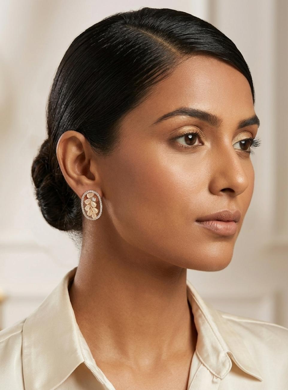 Aura Vine Oval Studs