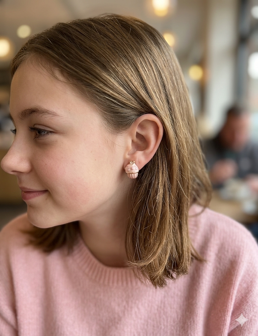 Sweetheart Cupcake Studs