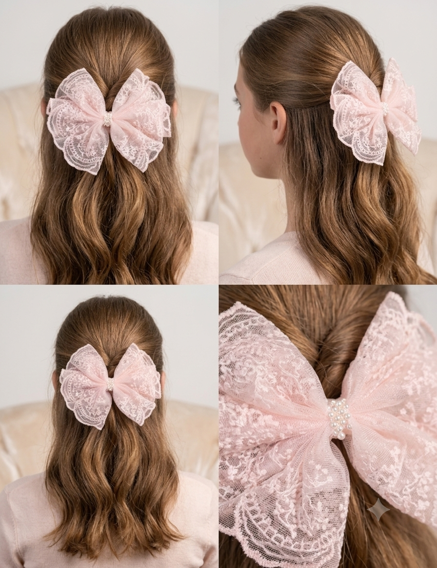 The Juliette Lace Bow Set