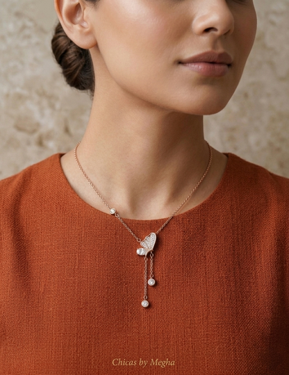 Butterfly Drop Necklace