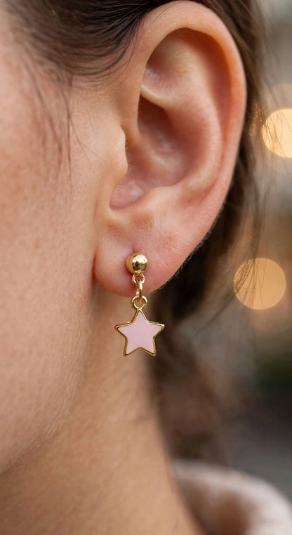 Starry Kitty Mismatch Drop Earrings