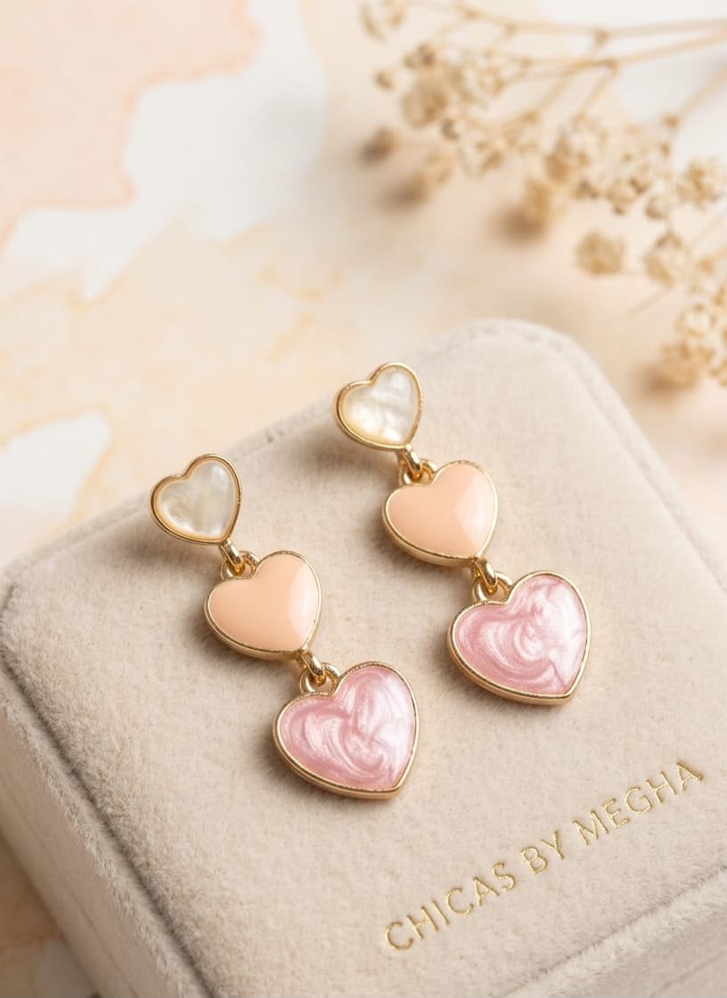 Sweetheart Tiered Drop Earrings