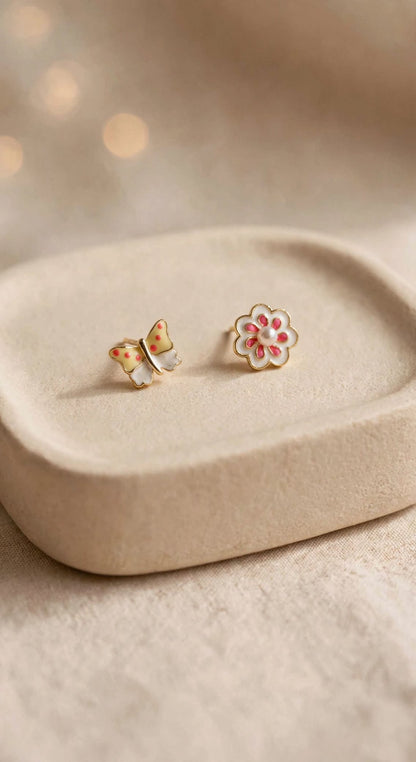 Charming Mismatched Nature Studs