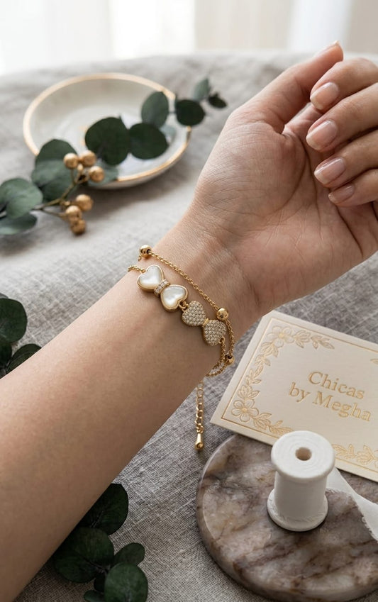 The ‘Amour’ Layered Bow Bracelet