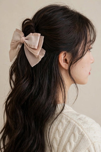 Tweed Hair Bow