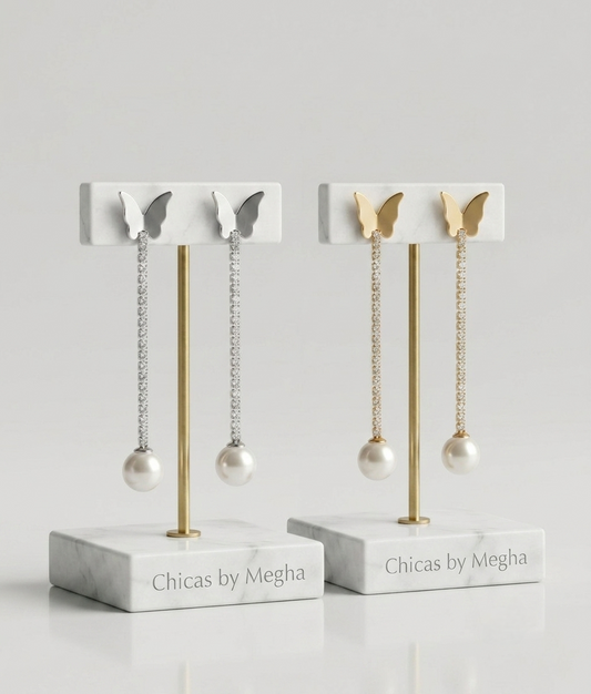 The Celestia Butterfly Drop Earrings