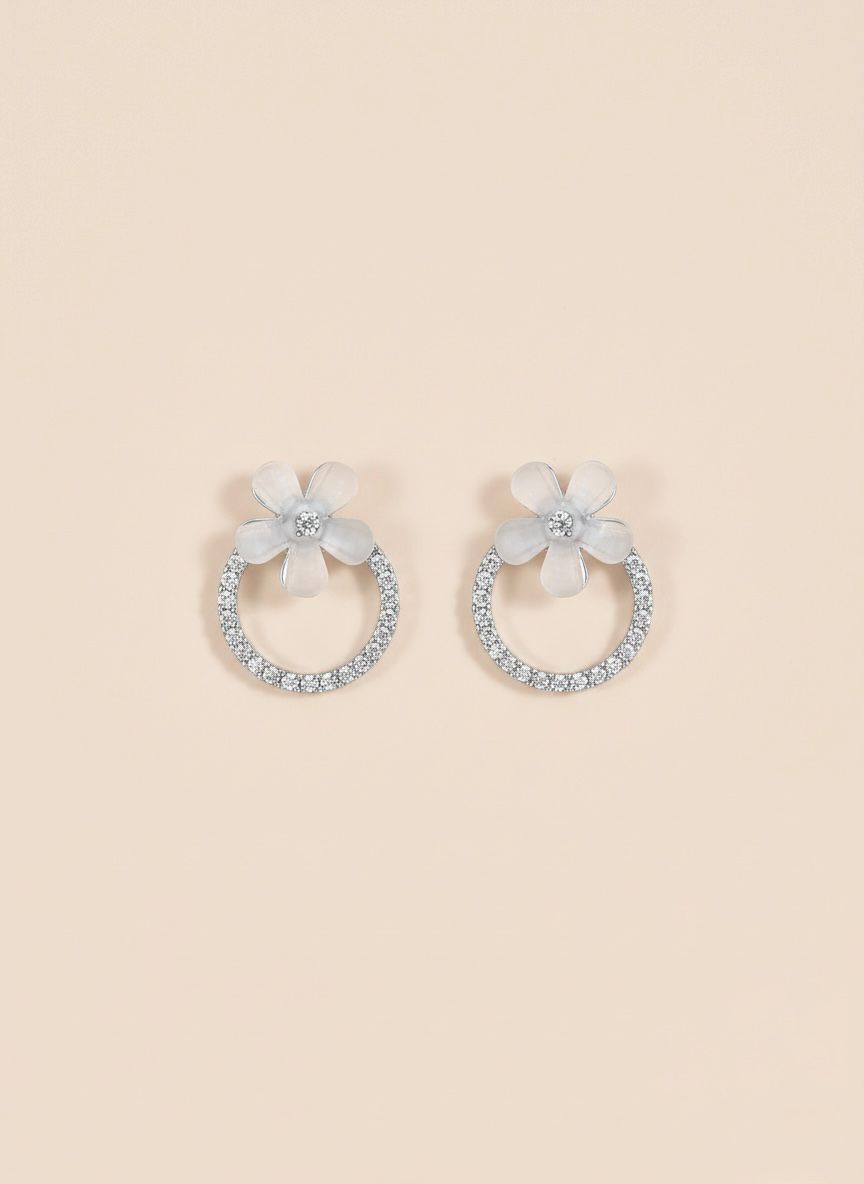 Flower Halo Studs