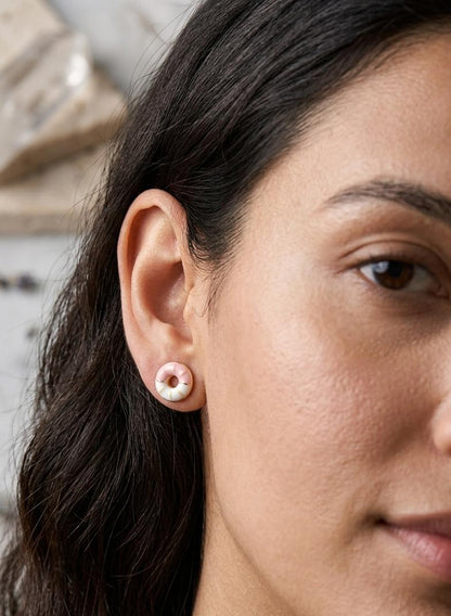 Glazed Donut Stud Earrings