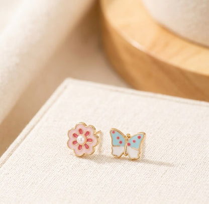 Charming Mismatched Nature Studs