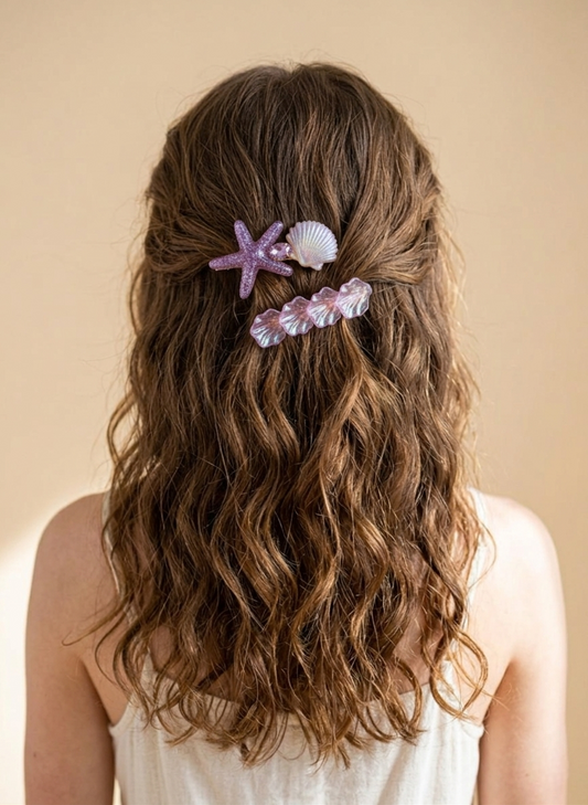 Lavender Shell Haor Clip