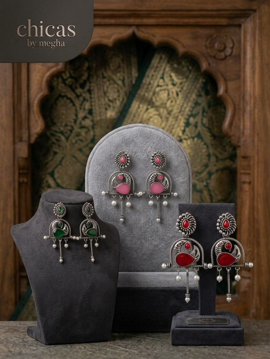 Silver Mayura Chandrika Hangings