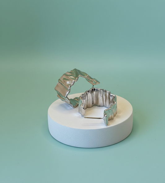 Hammered Metal Statement Hoops