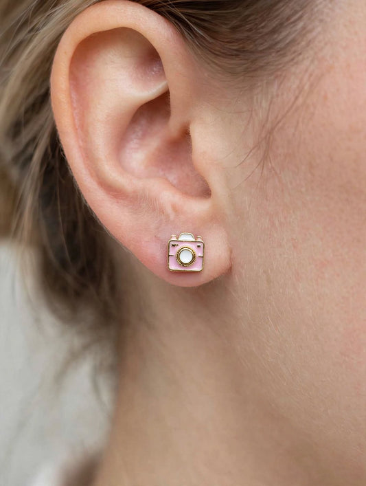 Snap & Shine - Mini Camera Stud Earrings