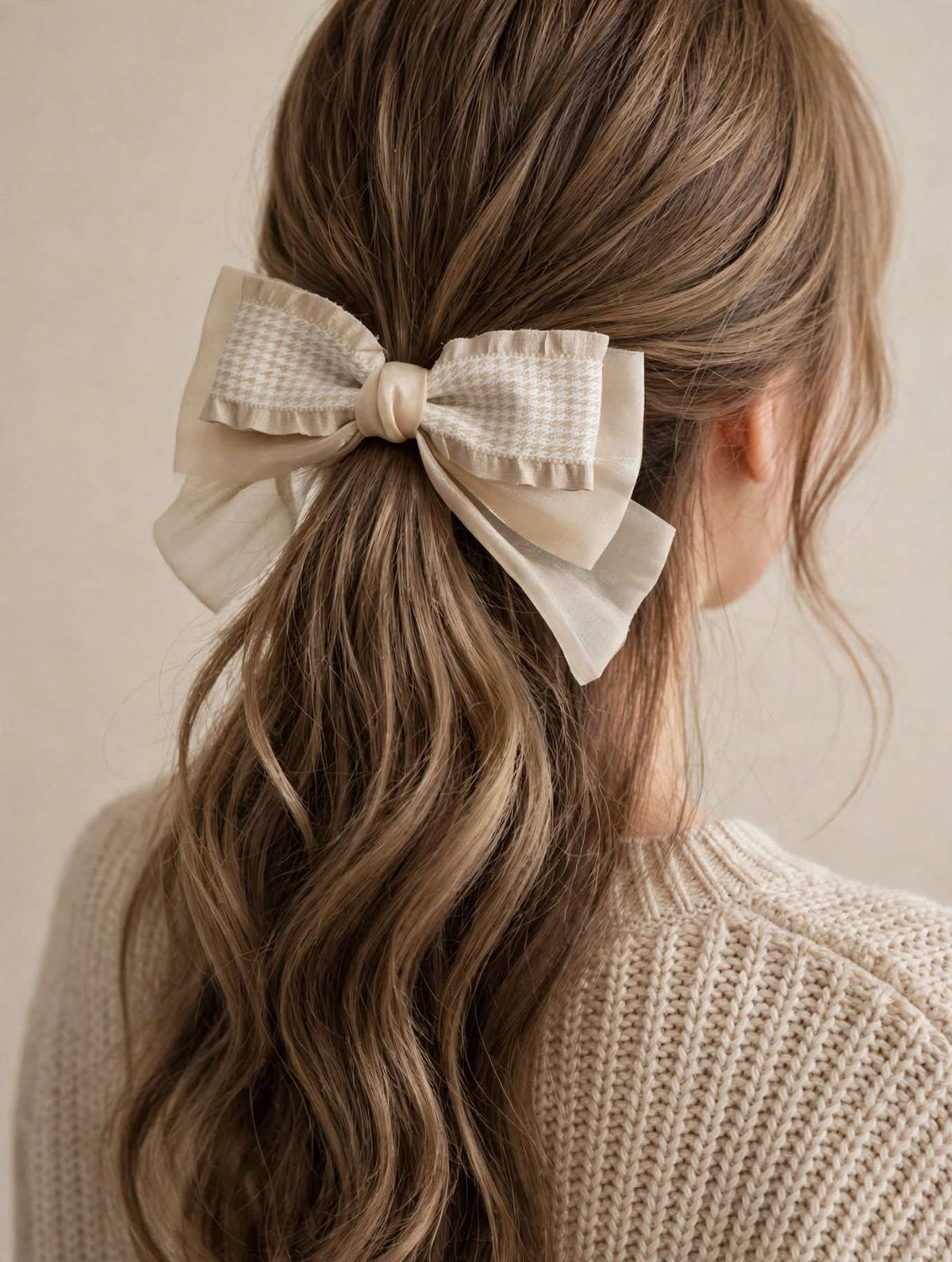 Tweed Hair Bow