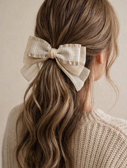 Tweed Hair Bow