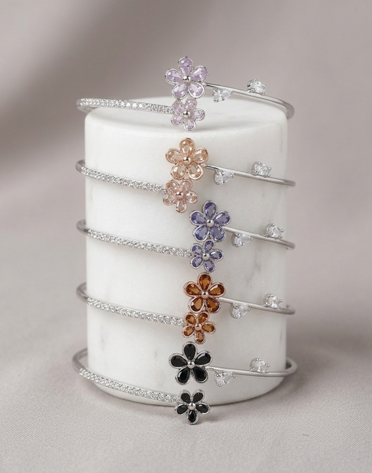 Petite Floral Cuff Bracelet (Small Size)