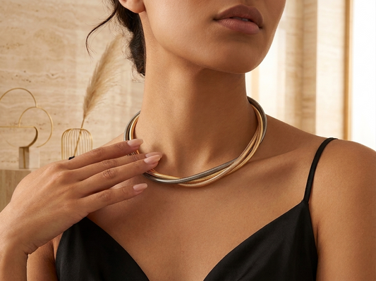 Tri-tone Serpentine Neckpiece