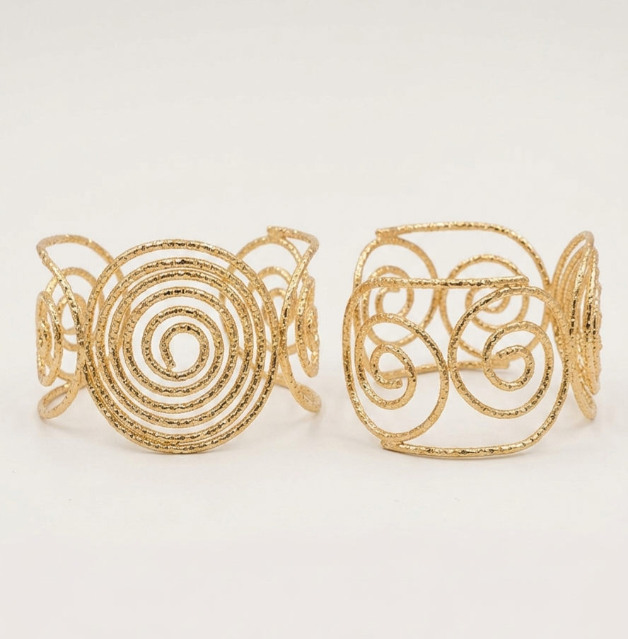 Spiral Textured Statement Cuff