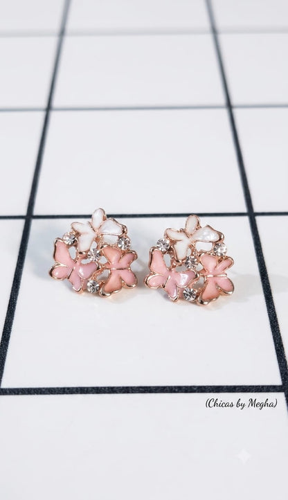 Blush Butterfly Studs