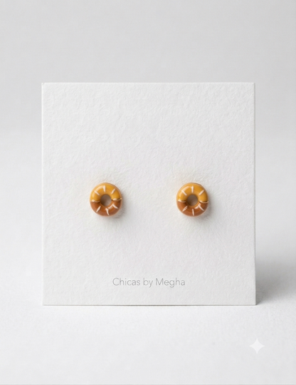 Glazed Donut Stud Earrings