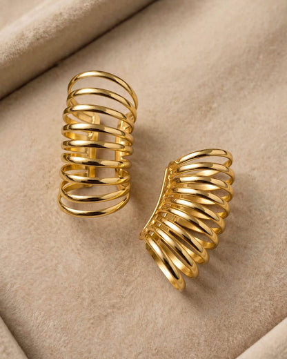 Gold Ear Cuff Earrings - No Piercing Needed