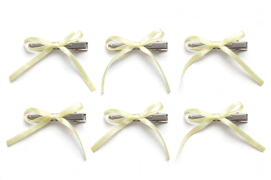 Satin Ribbon Bow Hair Clips. ( 1 piece)