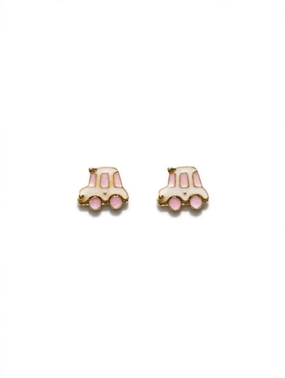 Tiny Car Cute Enamel Ride Earrings