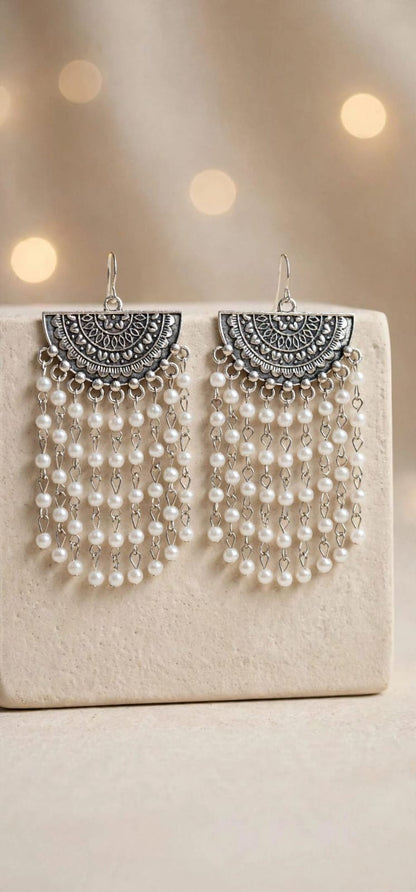 Mehfil Pearl Jhalar Earrings