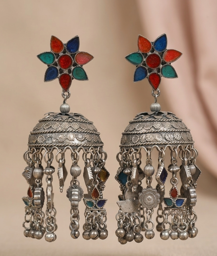 The Gulnaz Chandelier Jhumkas