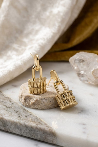 Vintage Padlock Drop Studs