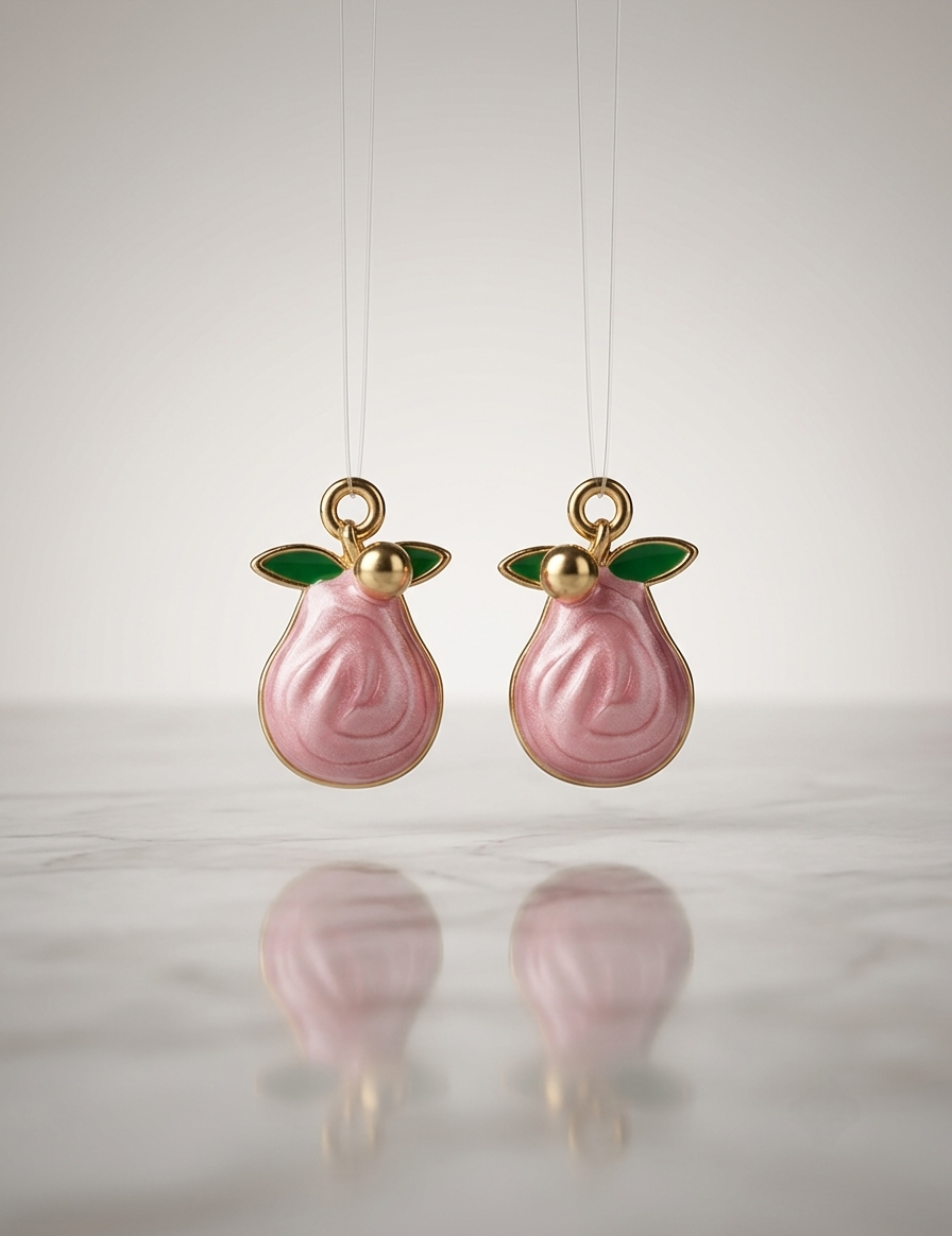Blushing Rosebud Drop Earrings